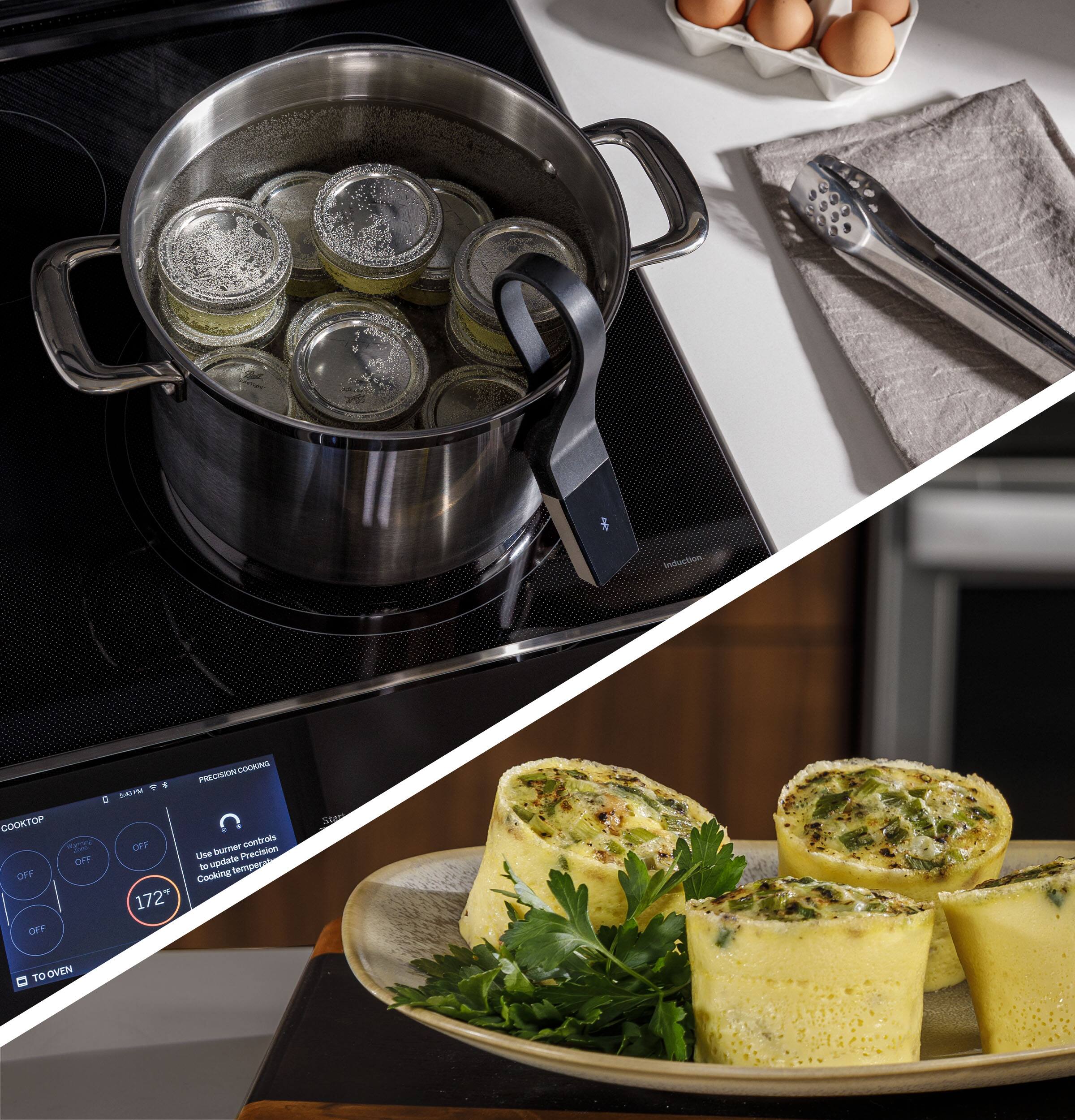 Induction Cooktop: OFF OFF CUNS PRECISION + . Sa E DIT bamer contruts OFF Use update Precision Cooking to . 172" SAa TO OVEN

Use Butter Controls to Adjust Cooking Temperature