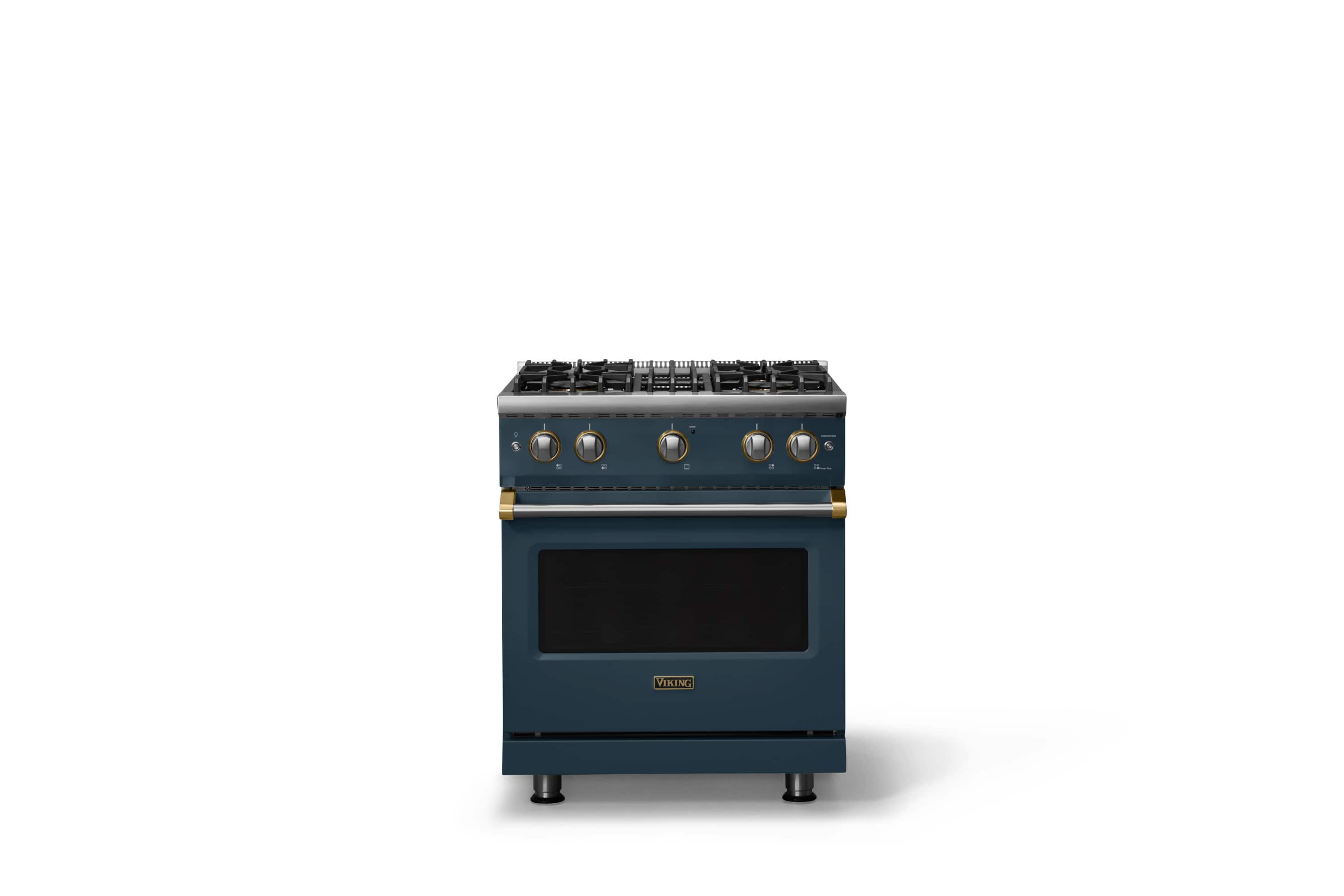 Viking - 30 in. Wide Pro 5 Series 4.0 Cu. Ft. Freestanding Sealed 4 Burner Gas Convection Range - Squall/Brushed Brass - Squall price history on PriceWatchPro