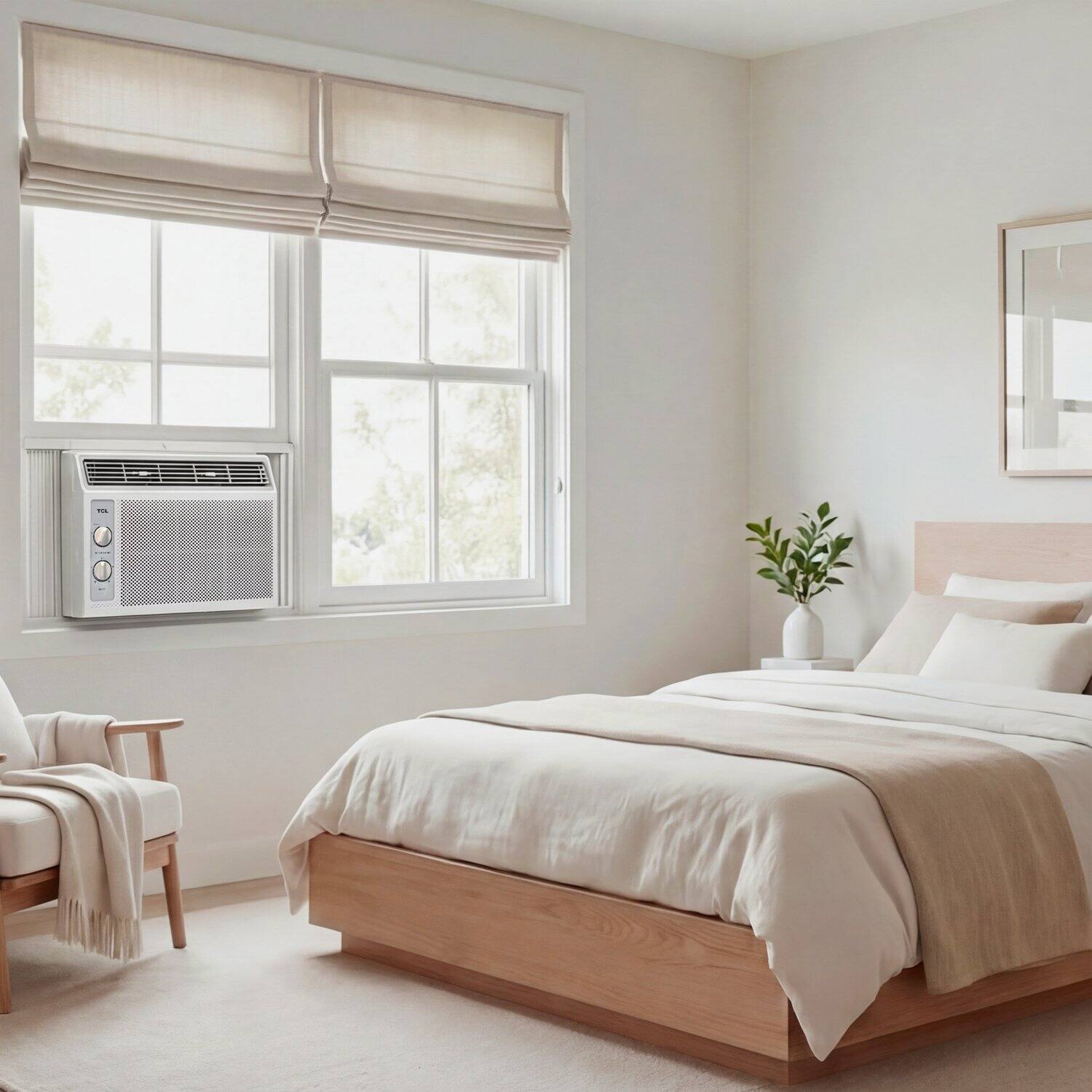 Alt View 7. TCL - 150 Sq. Ft. 5,000 BTU Mechanical Window Air Conditioner - White.