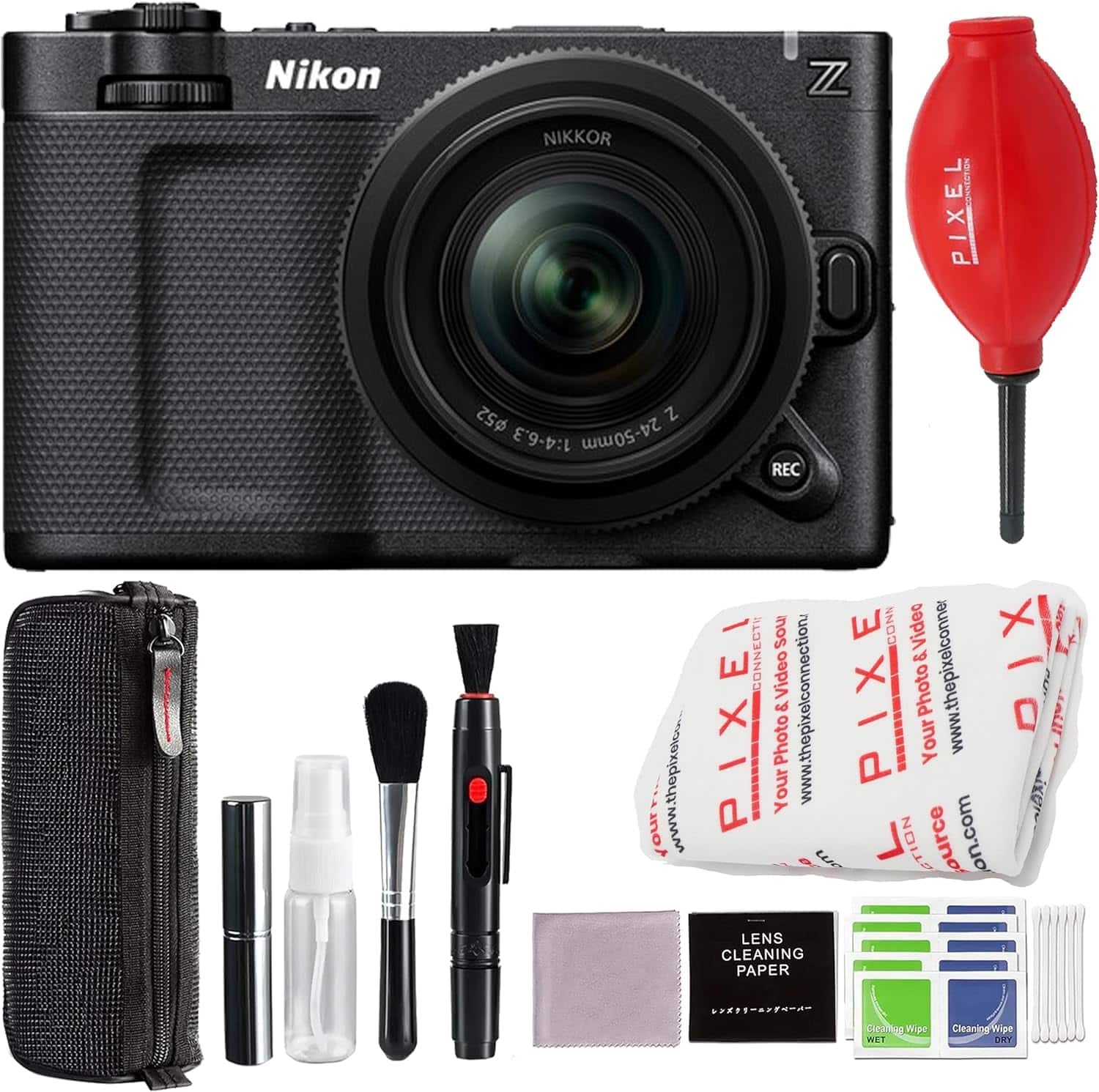 ZR Cinema Camera with 24-50mm f/4-6.3 Lens Kit and Advanced Accessories and Travel Bundle | 2043 | Nikon RED Z 6k Camera - Black