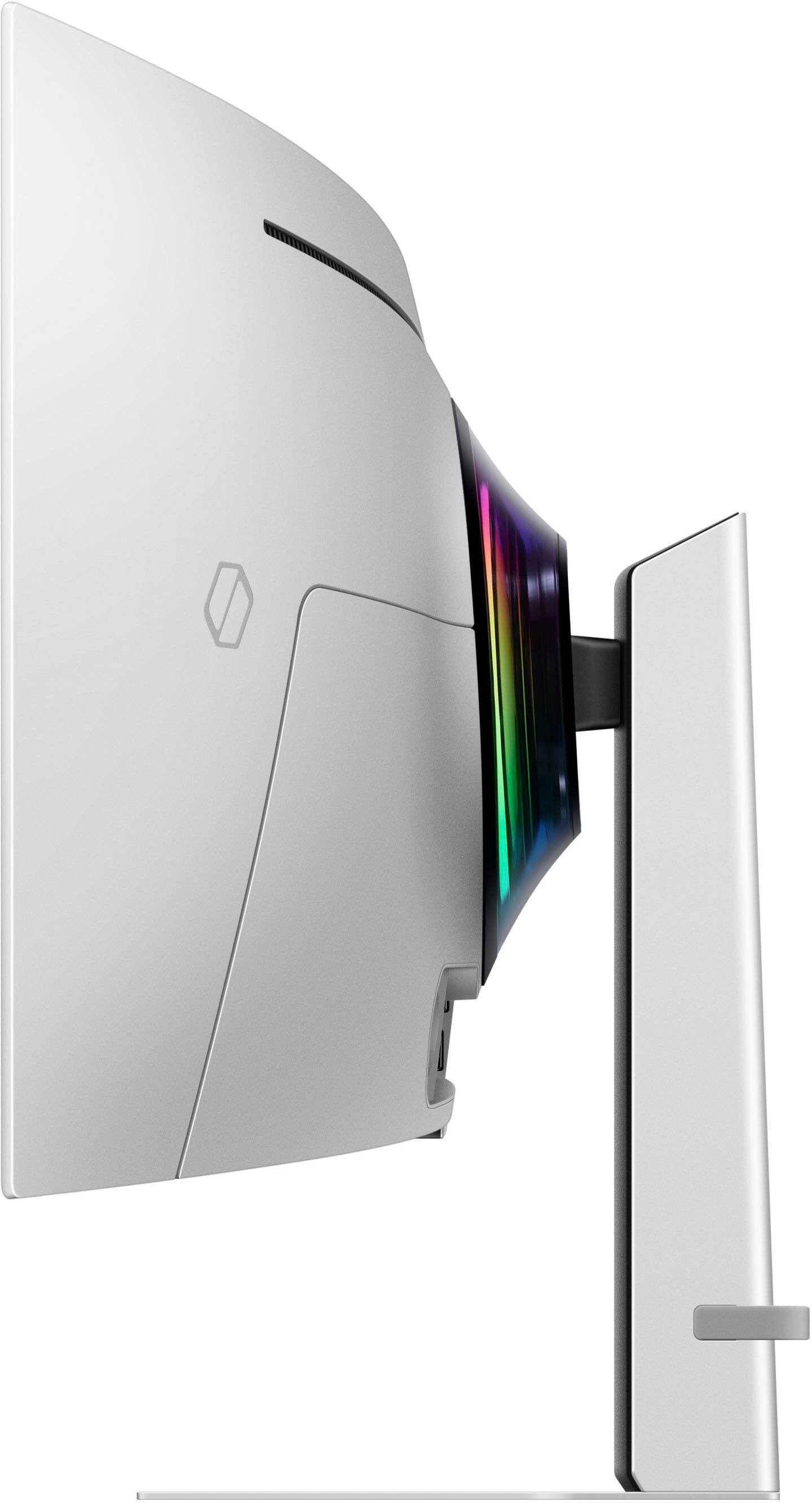 Alt View 19. Samsung - 49" Odyssey OLED G9 (G93SD) Dual-QHD 240Hz 0.03ms G-Sync Compatible Curved Glare Free Gaming Monitor - Silver.