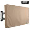 KHOMO GEAR - Outdoor TV Cover for 55" to 58" Inch TV – Weatherproof Protector for Flat Screen TVs - Brown
