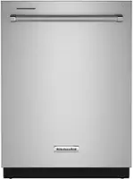 KitchenAid - 24" Top Control Built-In Dishwasher with Stainless Steel Tub, FreeFlex, 3rd Rack, 44dBA - Stainless Steel - Front_Zoom