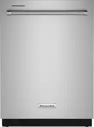 KitchenAid - 24" Top Control Built-In Tub Dishwasher with 3rd Rack, FreeFlex, 44 dBA - Stainless Steel - Front_Zoom
