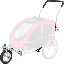 TRIXIE - Conversion Kit for 2-in-1 Bicycle Trailer - Silver/Black