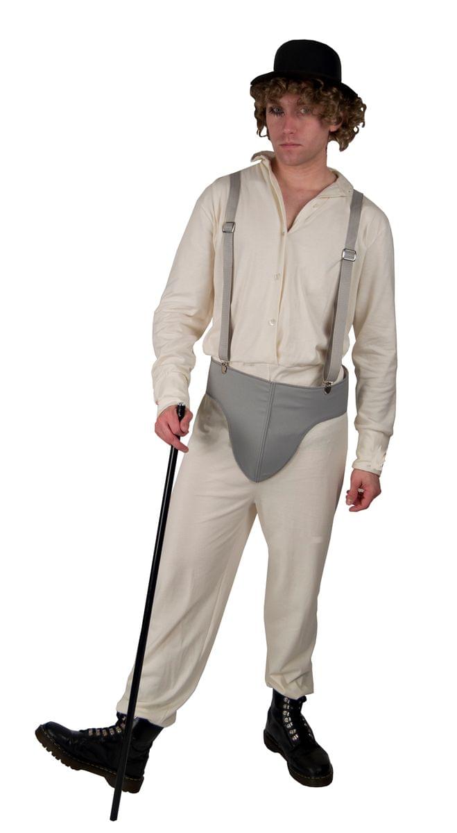 Front. Seasonal Visions International - A Clockwork Orange Brother Droog Deluxe Adult Costume Standard - Gray.