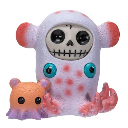 Front. Pacific Trading - Furrybones Dumbie Skeleton in Marine Sea Creature Costume Figurine 3 inch - Purple.