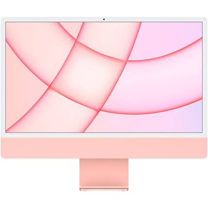 Front. Apple - Apple - 24" Certified Refurbished iMac with Retina 4.5K Display - Apple M1 - 8GB Memory - 8GPU - 256GB SSD (2021) - Pink.
