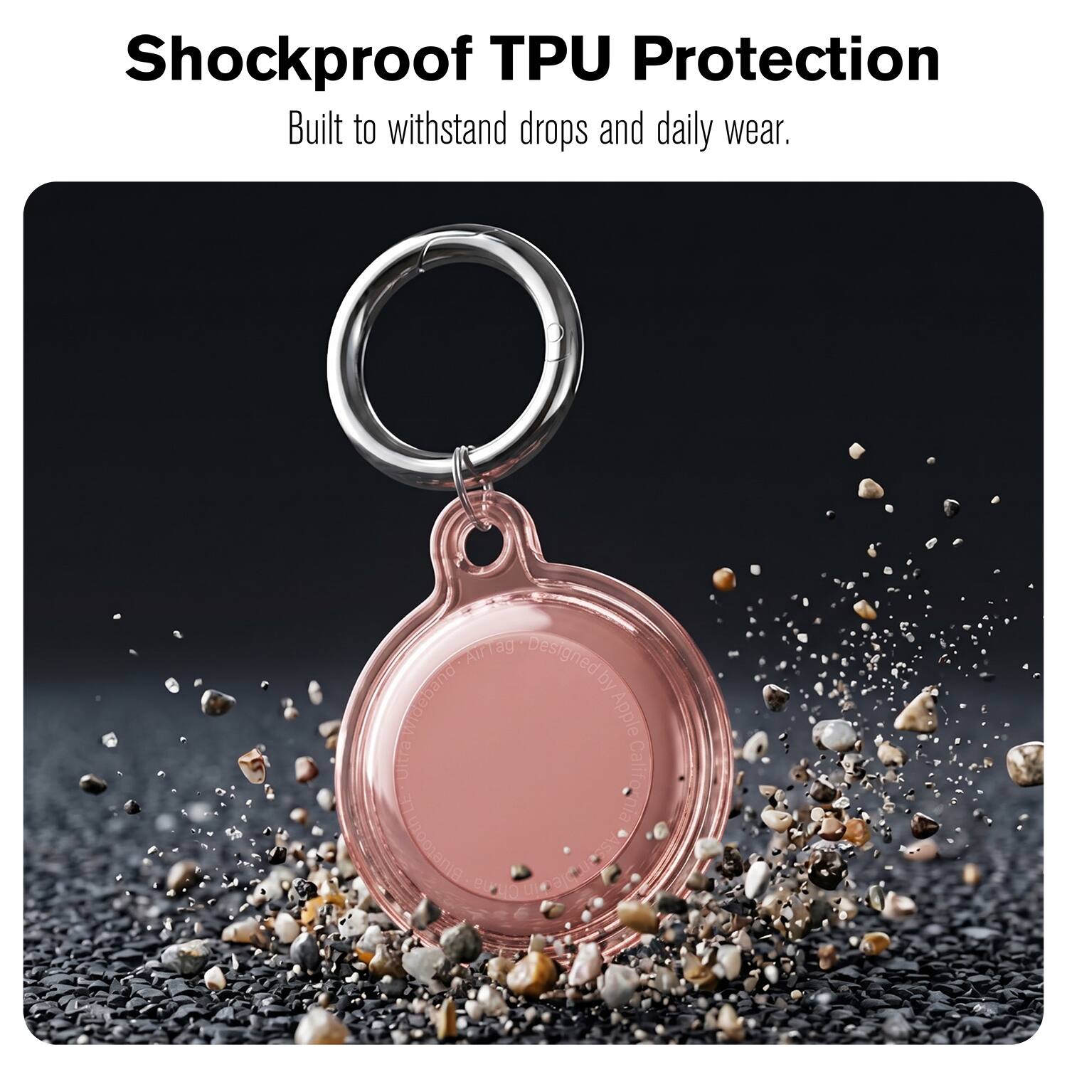 Shockproof TPU Protection  
Built to withstand drops and daily wear.  

Airrag Tag  
Designed by wideband Apple ultra California Bluetooth