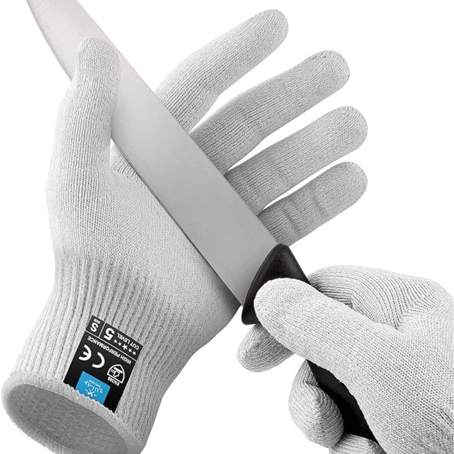 Zulay Kitchen - Zulay Cut Resistant Gloves Food Grade Level 5 Protection - Comfortable Safety Cutting Gloves - Cut Resistant Work Gloves - Gray price history on PriceWatchPro