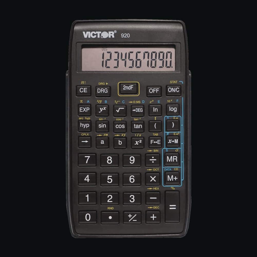 Victor - 920 920 10-Digit LCD Compact Scientific Calculator with Hinged Case - false