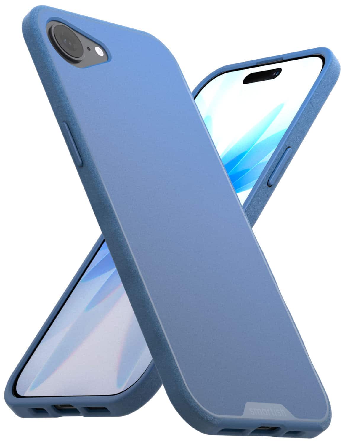 Smartish - iPhone 17e/16e MagSafe Case - Gripmunk Protective Slim Grip Magnetic Cover - Blues on the Green - Blue