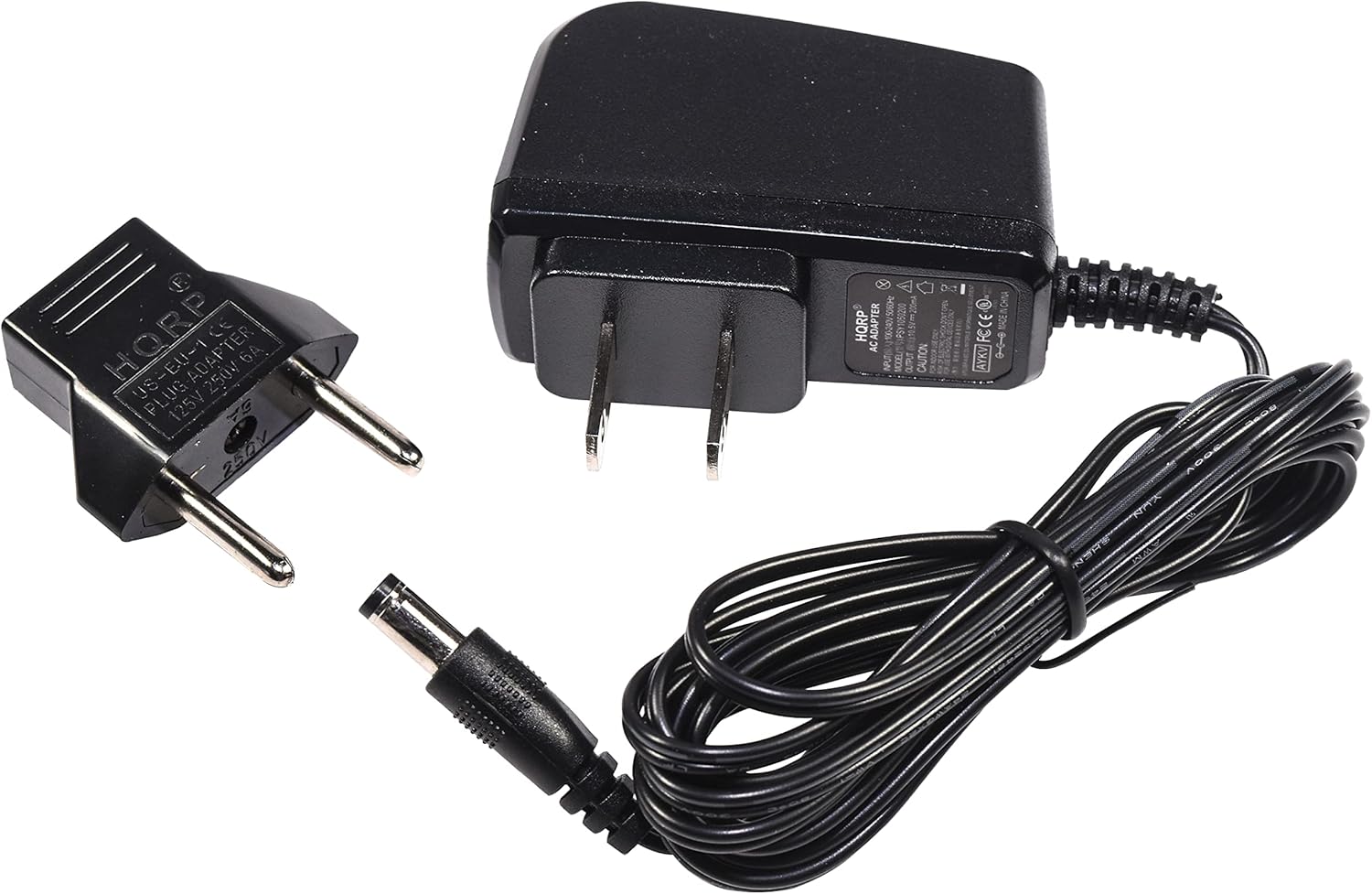 HORP TER ADAPTER 6 US US-EU-1 PLUG - 250V 125V 250V HQRP ACADAPTER 106-20)300 SY3051200 de I AC NPU SCCEL OUTPT CAUTION D FECEO NADE AYKV