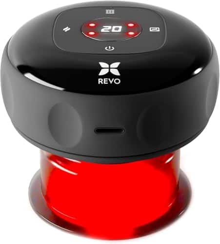 DORLUKFU - REVO The Original 4-in-1 Smart Cupping Therapy Massager, Red Light Therapy for Targeted Pain Relief, Knots, Aches,