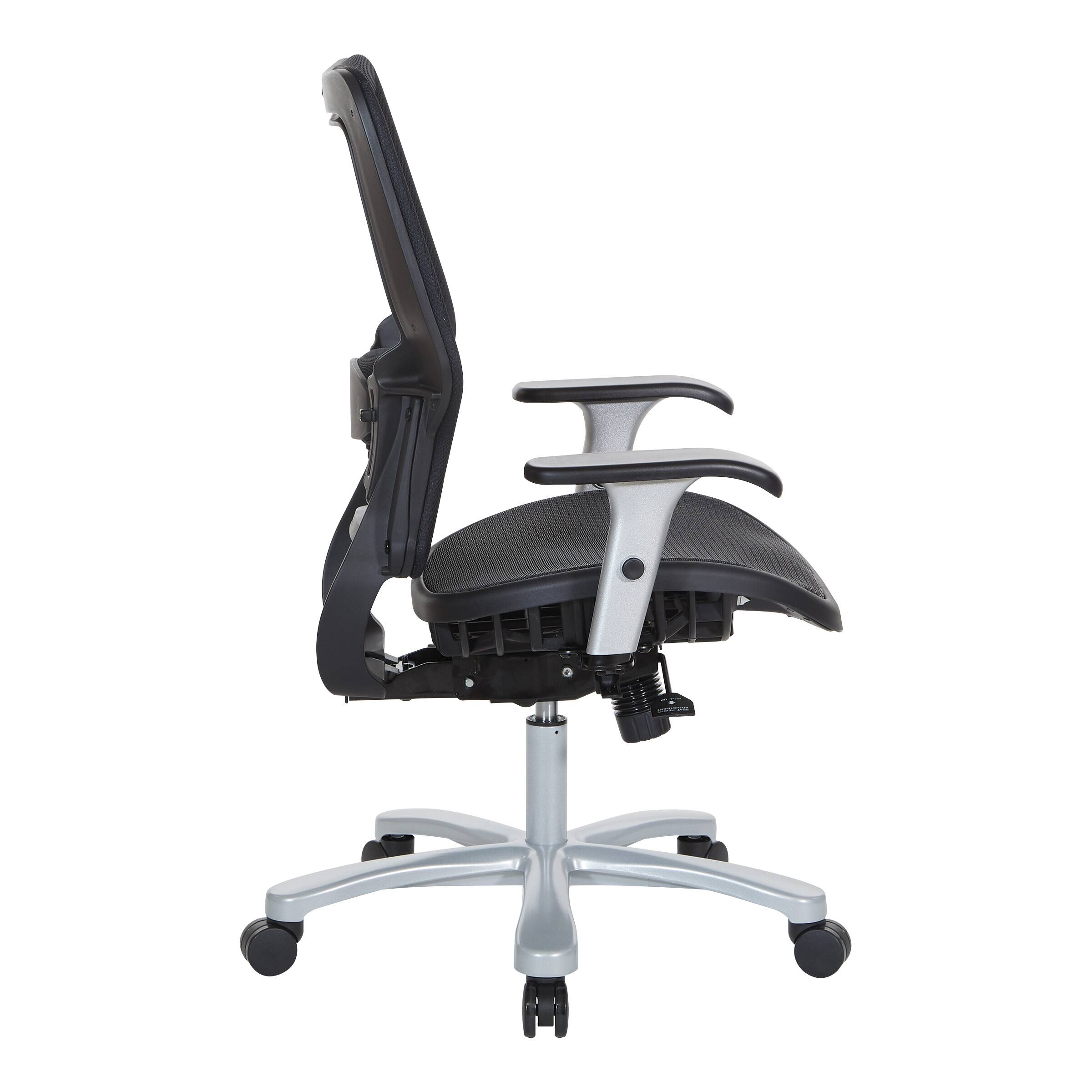 Left. Office Star Products - Air Grid Seat/Back Big & Tall Chair - Black.