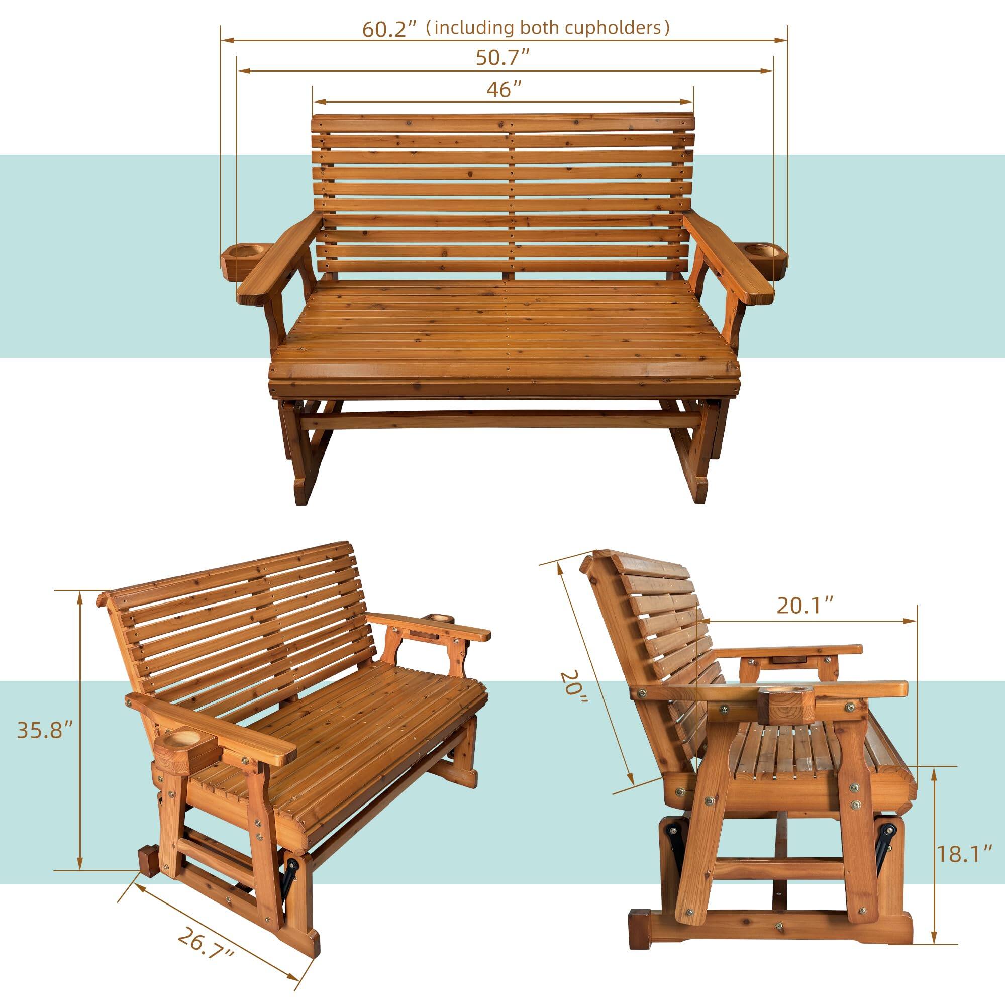 60.2" (including both cupholders)  
50.7"  
46"  
35.8"  
26.7"  
20.1"  
20"  
18.1"