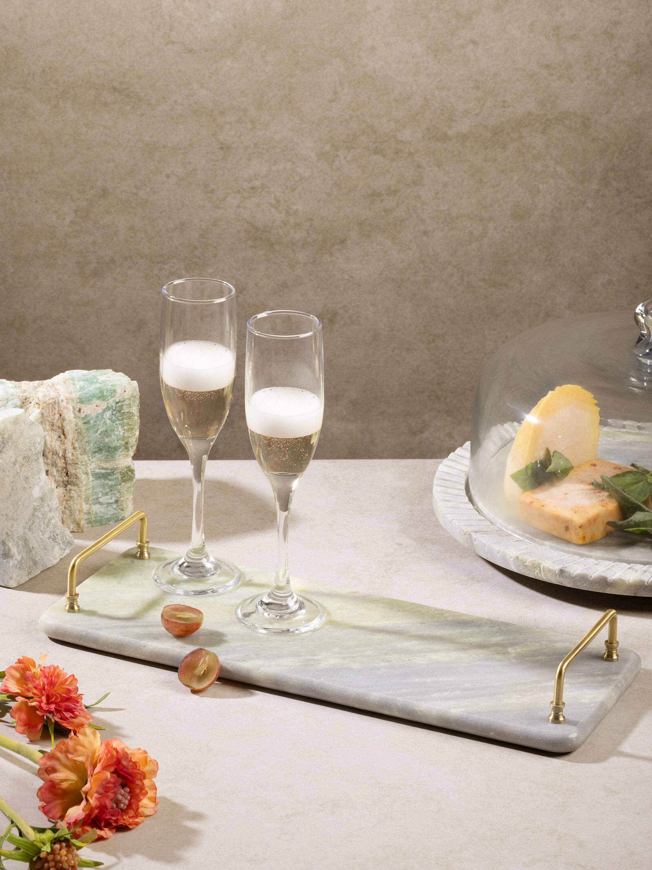 Back. GAURI KOHLI - Osaka Marble Tray - Shades of green and gray.