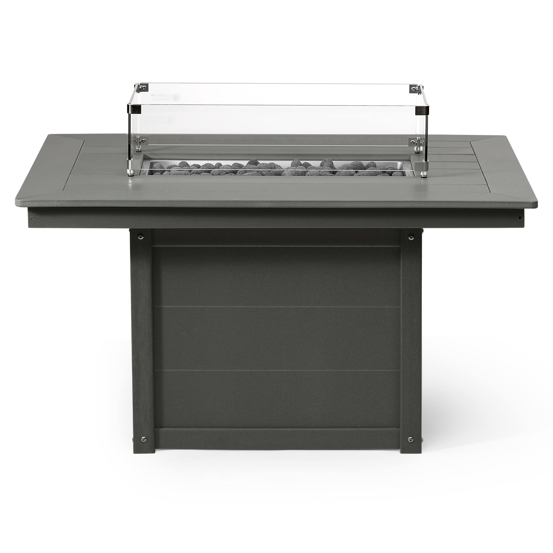Back. WestinTrends - WestinTrends Helios 46" Modern Outdoor 55,000 BTU Patio Gas Propane Rectangle Deck Fire Pit Table - Gray.