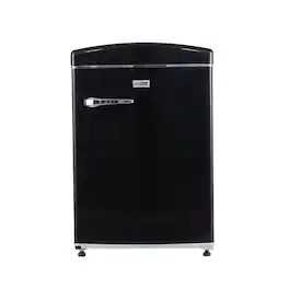 Conserv - 3.2 cu. ft. Retro Mini Refrigerator Convertible Freezer Frost Free 110V - Black