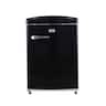 Conserv - 3.2 cu. ft. Retro Mini Refrigerator Convertible Freezer Frost Free 110V - Black