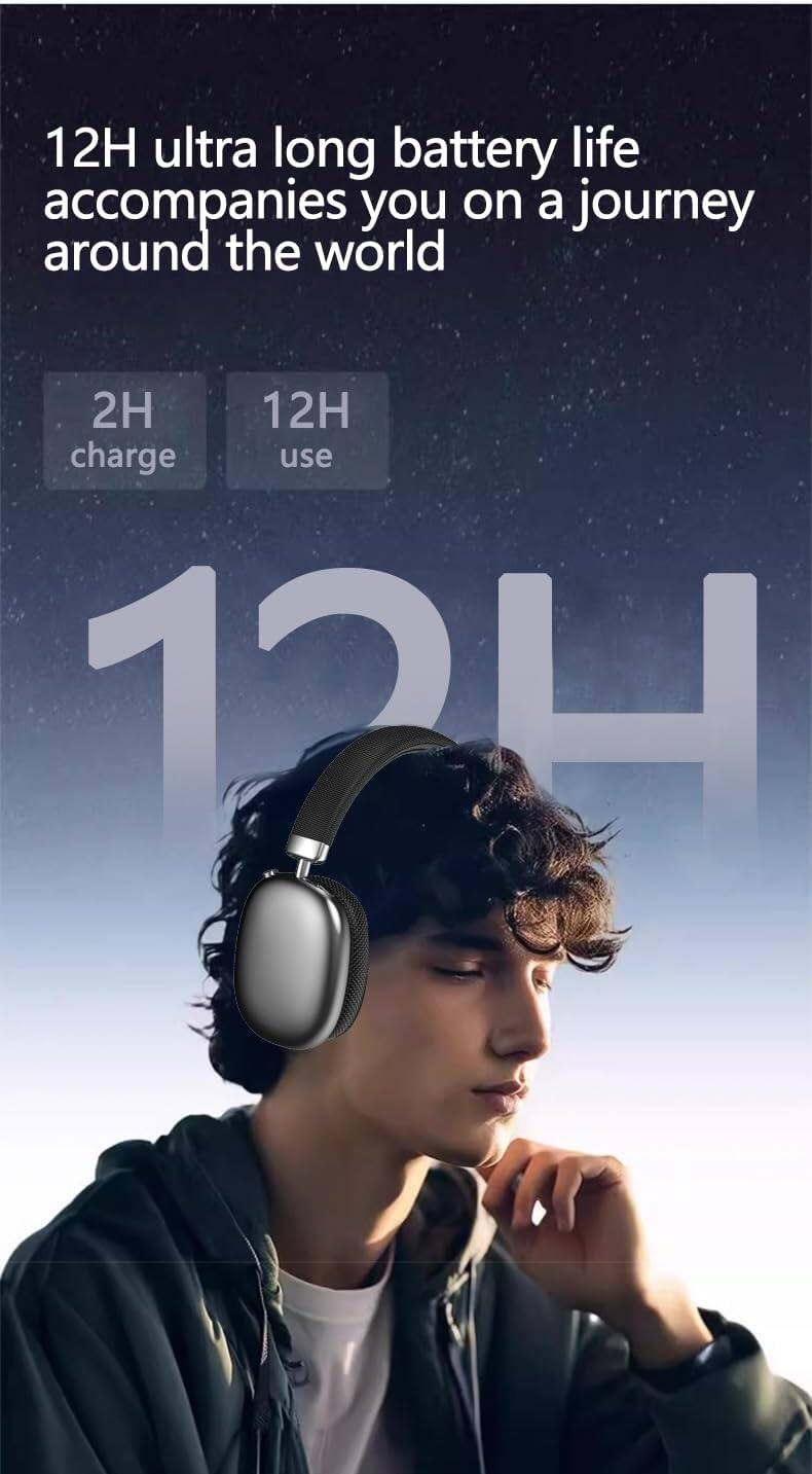 12H ultra long battery life accompanies you on a journey around the world  
2H charge  
12H use