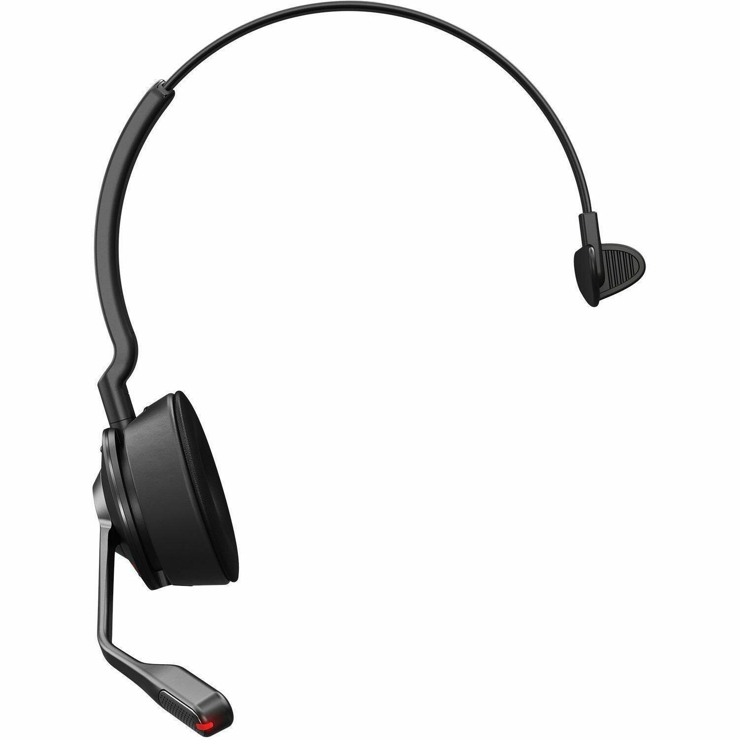 Alt View 2. Jabra - Jabra Engage 55 SE Headset - Microsoft Teams Certification - Mono - Wireless - DECT - 490 ft - 40 Hz to 16 kHz - Black.