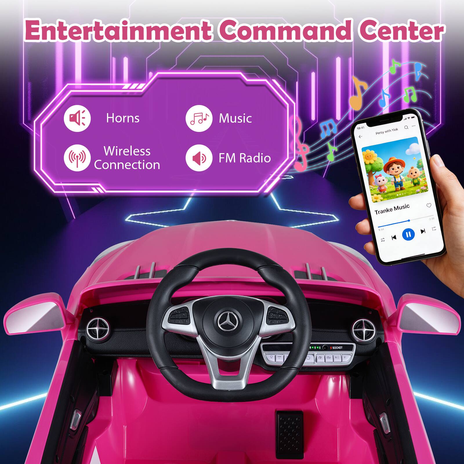Entertainment Command Center

Horns
Music

Wireless Connection
FM Radio

Tranke Music

Yok Persy

14241
SOCKET