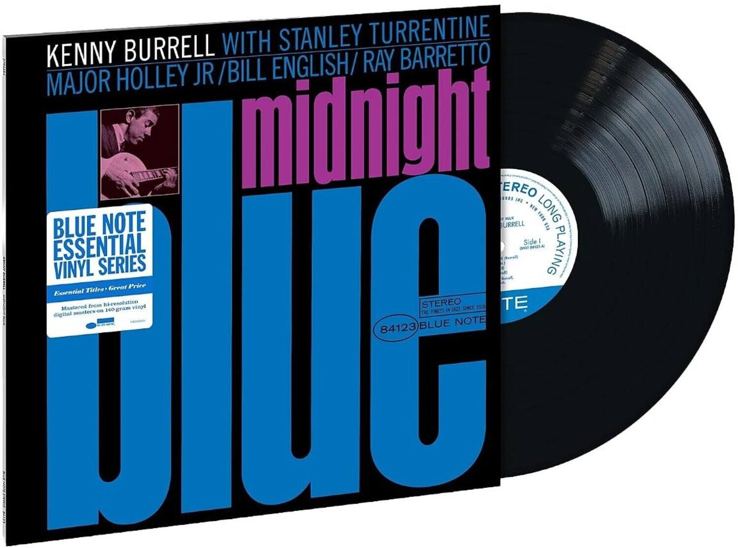 WITH STANLEY TURRENTINE KENNY BURRELL RAY BARRETO MAJOR HOLLEY JR / BILL ENGLISH / MAJOR midnight BLUE NOTE BURRELL $$# Side I ESSENTIAL LSAKE CA-CEED VINYL SERIES FATO Stoprelli PLAYING BurreR, Great Price Essential Titles from hi-resolution STEREO TE Mastered gram viny! IM-BAZZ SINCE 1939 68 140 FINEST digital masters THE BLUE NOTE 84123 blue