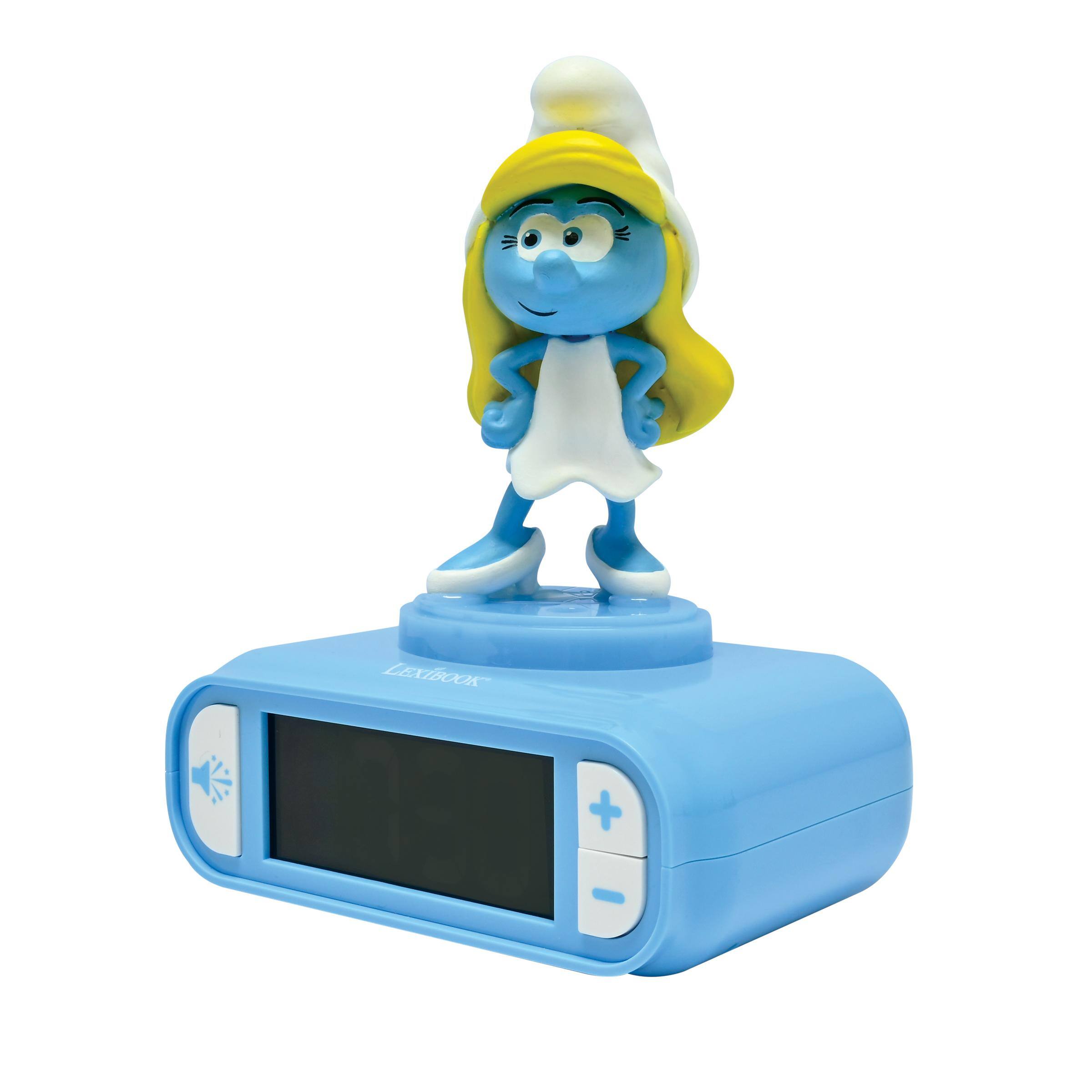 Alt View 8. Lexibook - Smurfs Ette Night Light Alarm Clock with Sounds - BLUE.