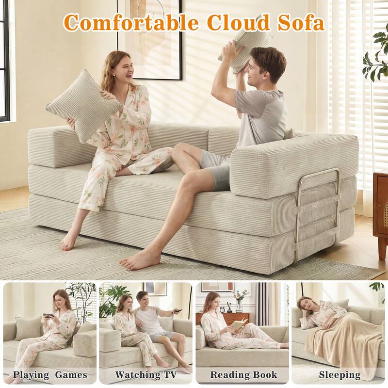 Comfortable Cloud Sofa

Playing Games  
Watching TV  
Reading Book  
Sleeping
