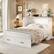 Back. APRILSOUL - Murphy Bed Cabinet Queen Size with Charging Station Multi-Functional Foldable Platform Bed White - White.
