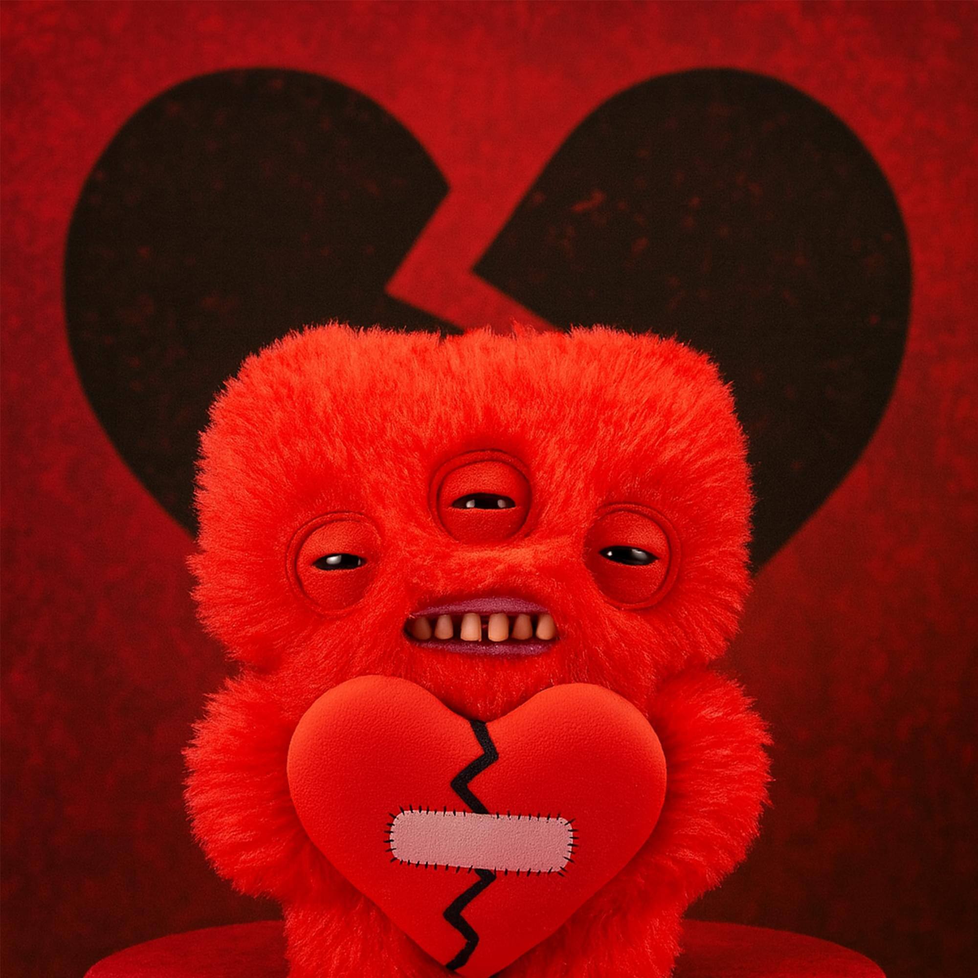 Alt View 3. ZURU - Fuggler Love Fuggs 9 Inch Plush | Red - Red.