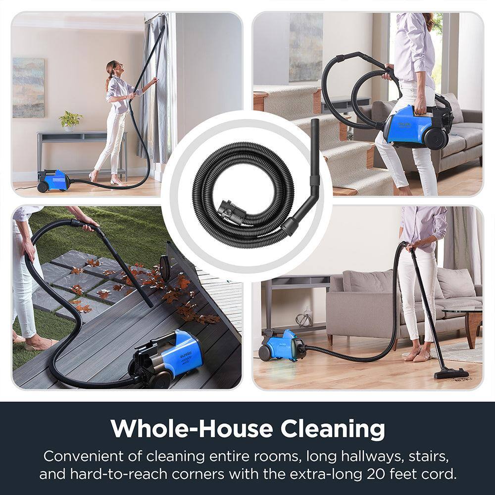 Whole-House Cleaning

Convenient of cleaning entire rooms, long hallways, stairs, and hard-to-reach corners with the extra-long 20 feet cord.