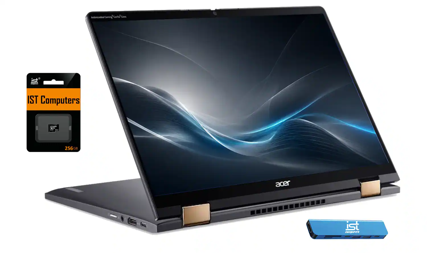 Acer - Upgraded - Chromebook Plus Spin 714 Laptop with Google AI – 14" WUXGA Touch - Intel Core Ultra 5 115U – 8GB RAM – 512GB SSD - Steel Gray