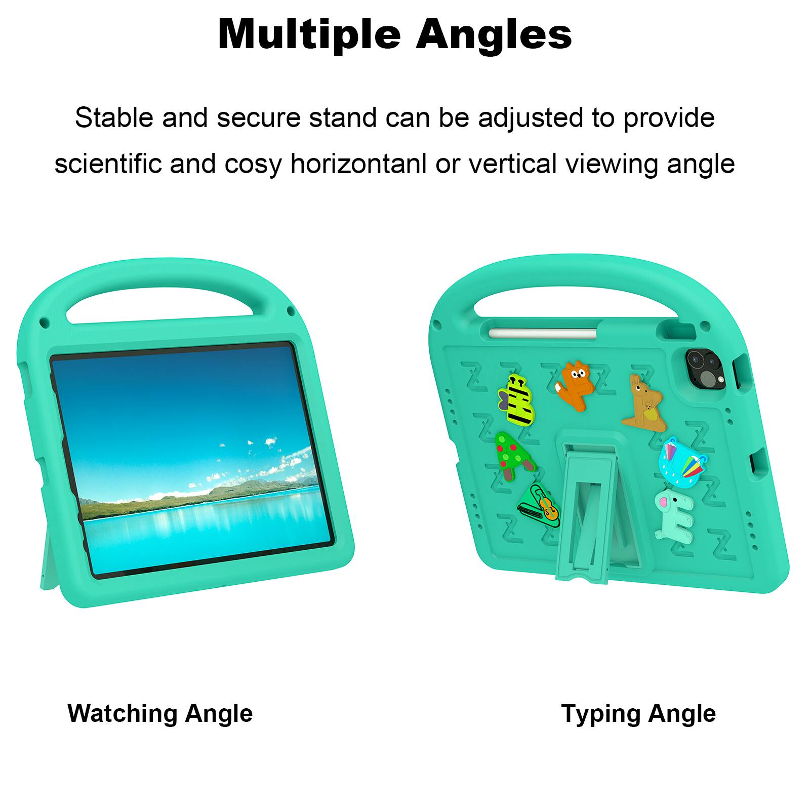 Multiple Angles

Stable and secure stand can be adjusted to provide scientific and cosy horizontal or vertical viewing angle

Watching Angle

Typing Angle