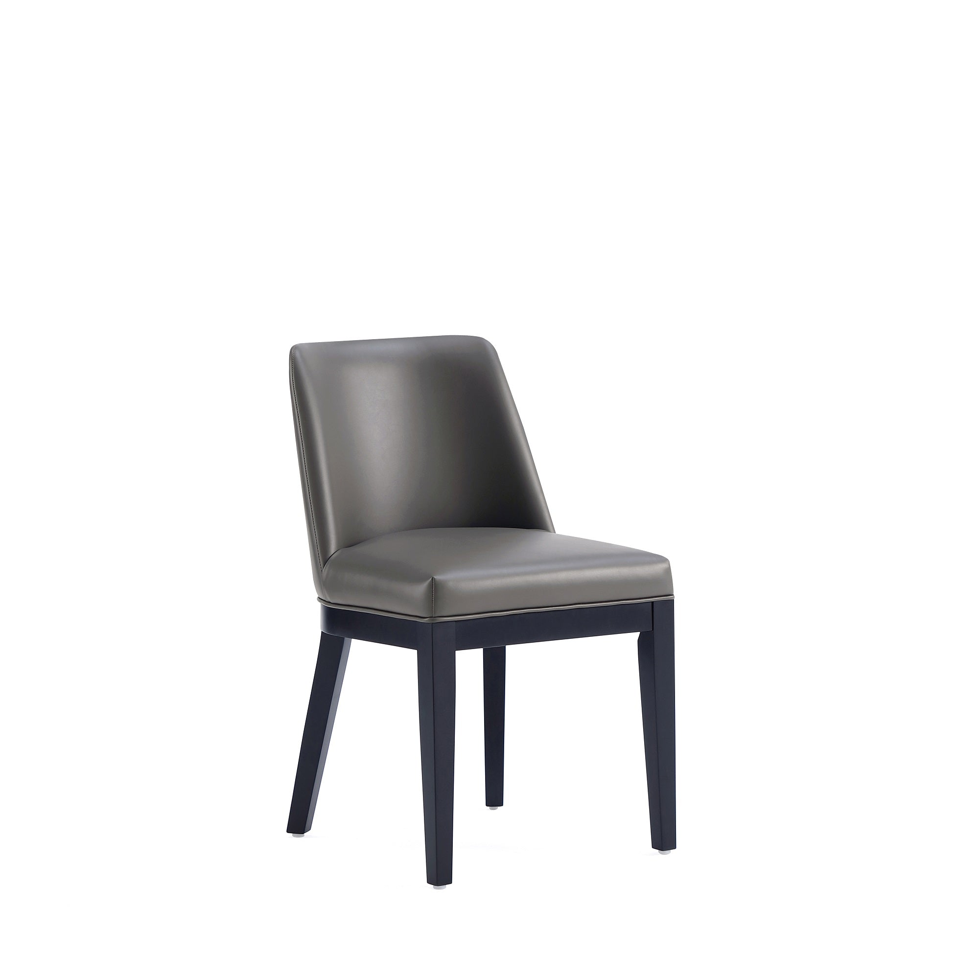 Alt View 6. Manhattan Comfort - Gansevoort Modern Wood Vegan Leather Dining Chair - Set of 4 - Graphite.