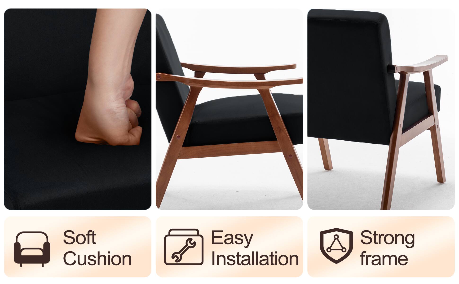 - Soft Cushion
- Easy Installation
- Strong Frame