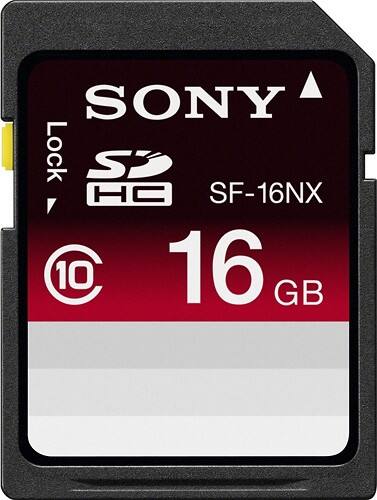 Front Standard. Sony - 16GB Secure Digital High Capacity (SDHC) Class 10 Memory Card.