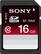 Front Standard. Sony - 16GB Secure Digital High Capacity (SDHC) Class 10 Memory Card.
