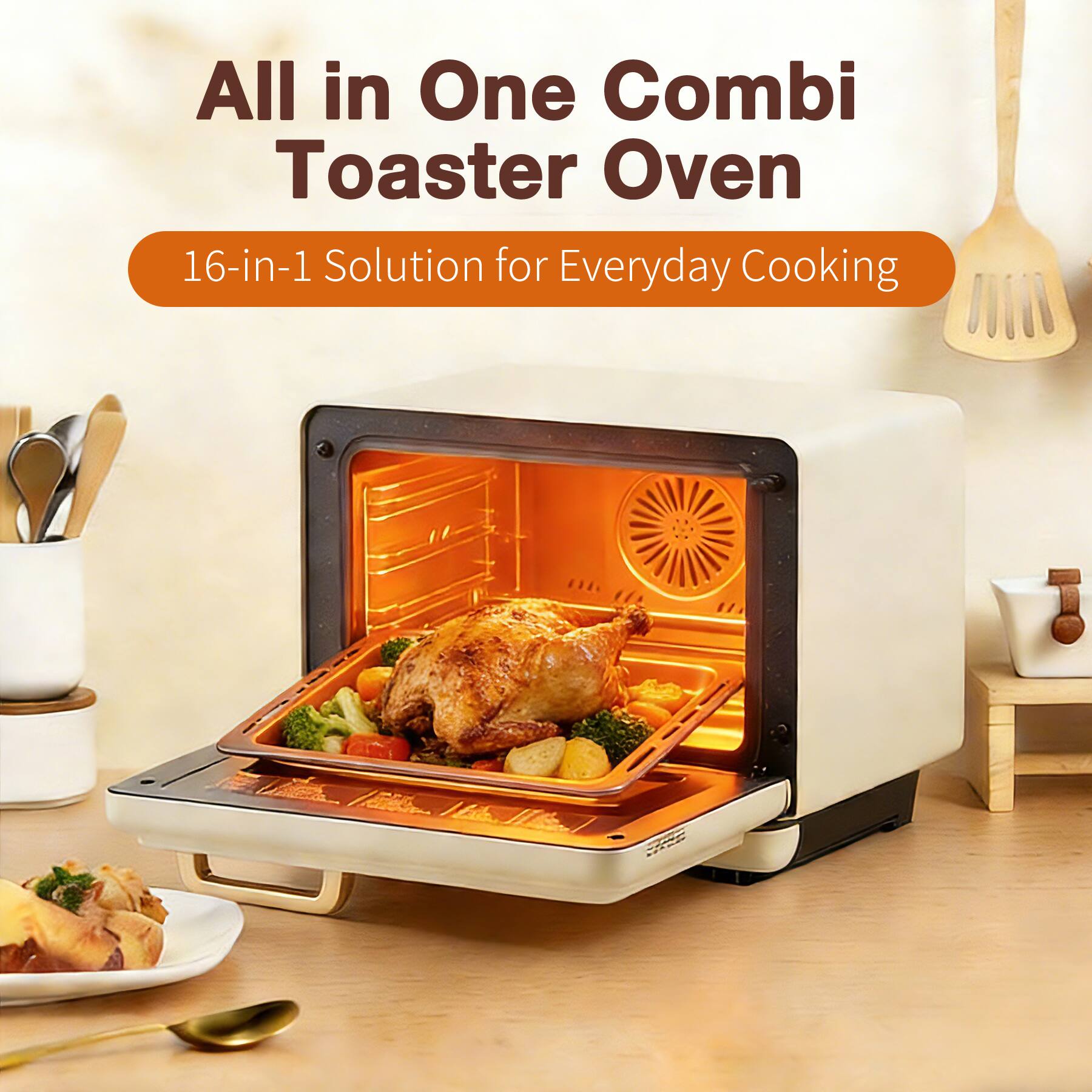All in One Combi Toaster Oven  
16-in-1 Solution for Everyday Cooking