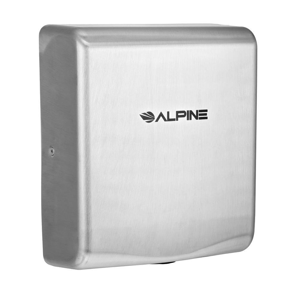 Front. Alpine Industries - Willow Commercial High Speed Automatic 120V Electric Hand Dryer - Stainless Steel.