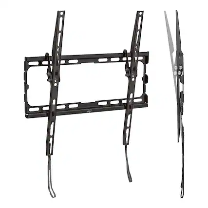 Front. ELG - ELG A03V4S Tilting TV Wall Mount with VESA 400X400mm Ultra Slim 0.8" Bracket for 32 to 70 inch TVs - Black.