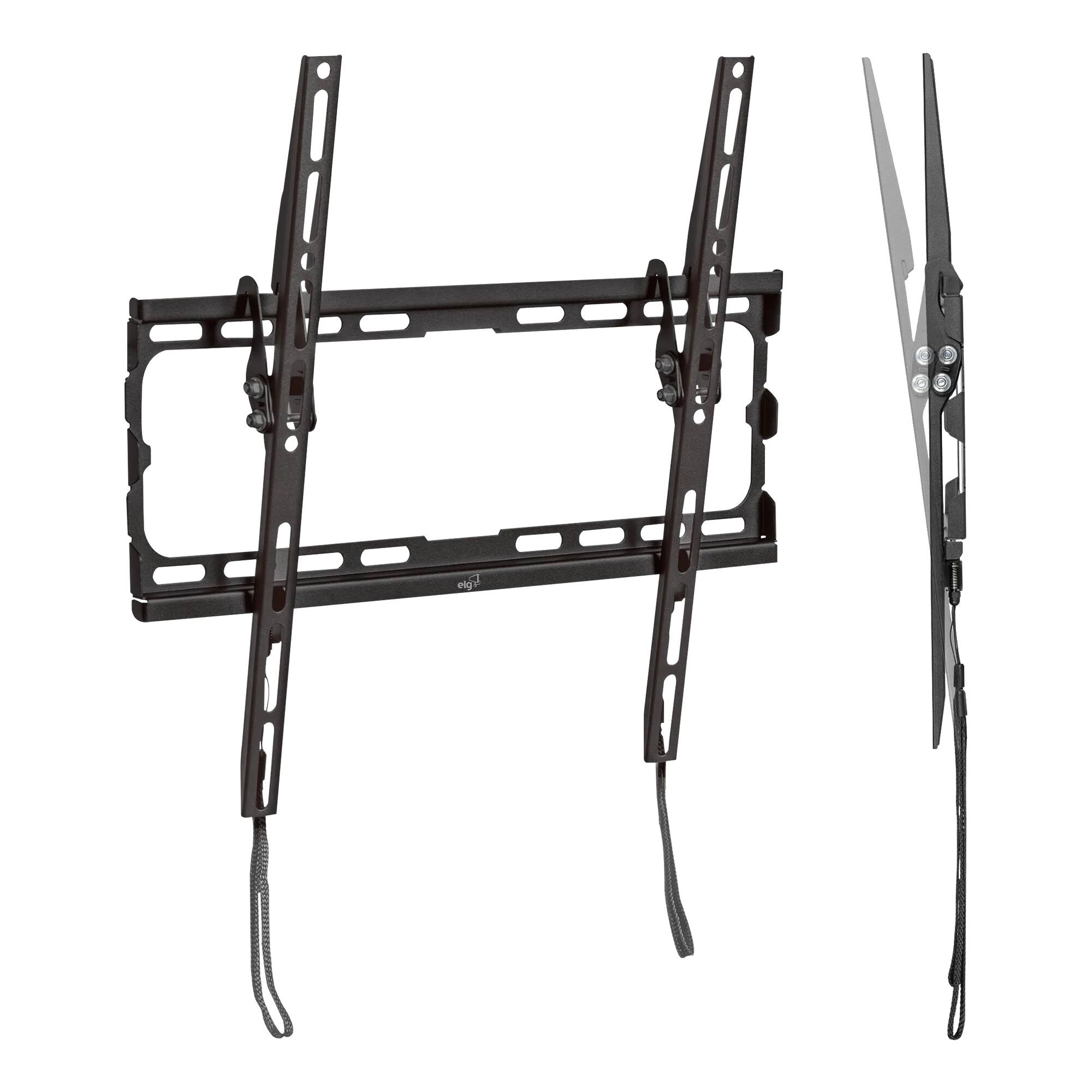 Front. ELG - ELG A03V4S Tilting TV Wall Mount with VESA 400X400mm Ultra Slim 0.8" Bracket for 32 to 70 inch TVs - Black.