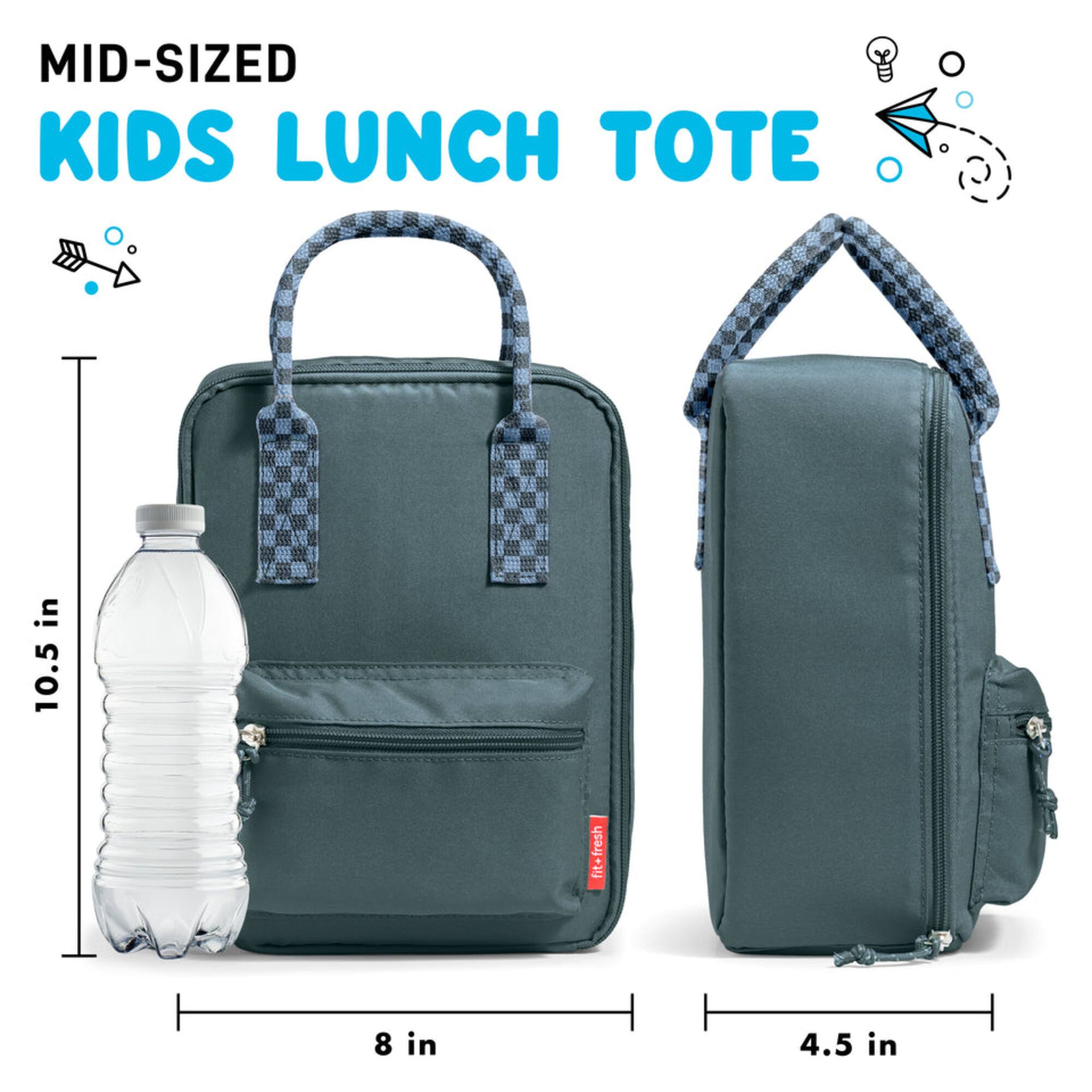 MID-SIZED KIDS LUNCH TOTE

10.5 in  
8 in  
4.5 in