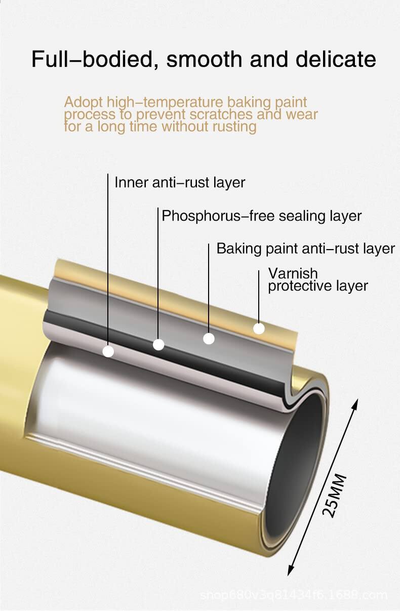 Full-bodied, smooth and delicate

Adopt high-temperature baking paint process to prevent scratches and wear for a long time without rusting

- Inner anti-rust layer
- Phosphorus-free sealing layer
- Baking paint anti-rust layer
- Varnish protective layer

25MM

shop680v3q81434f6.1688.com
