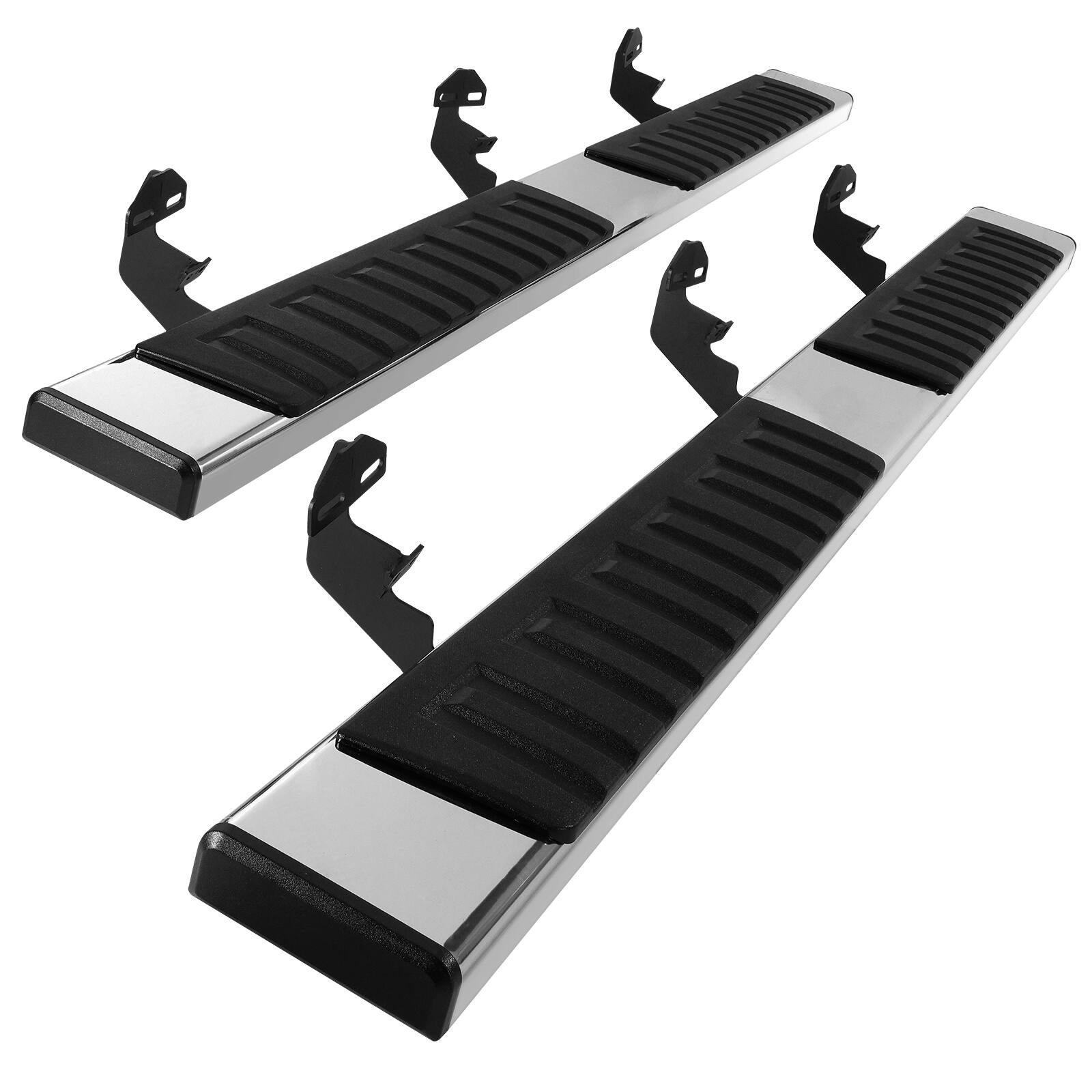 Alt View 5. VEVOR - Running Boards, 6" Step Bars Compatible with 2009-2018 Dodge Ram 1500/2010-2023 Ram 2500/3500 - Black;Silver.