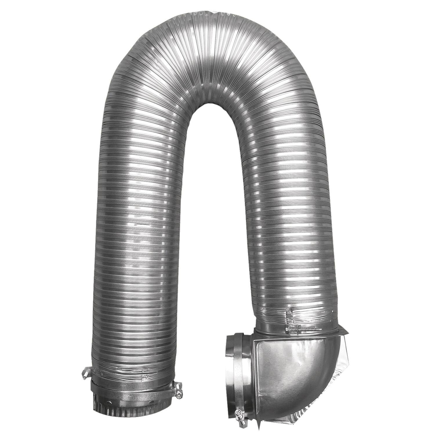 Left. Builder's Best - 4" x 8ft UL Transition-Duct Single-Elbow Kit.