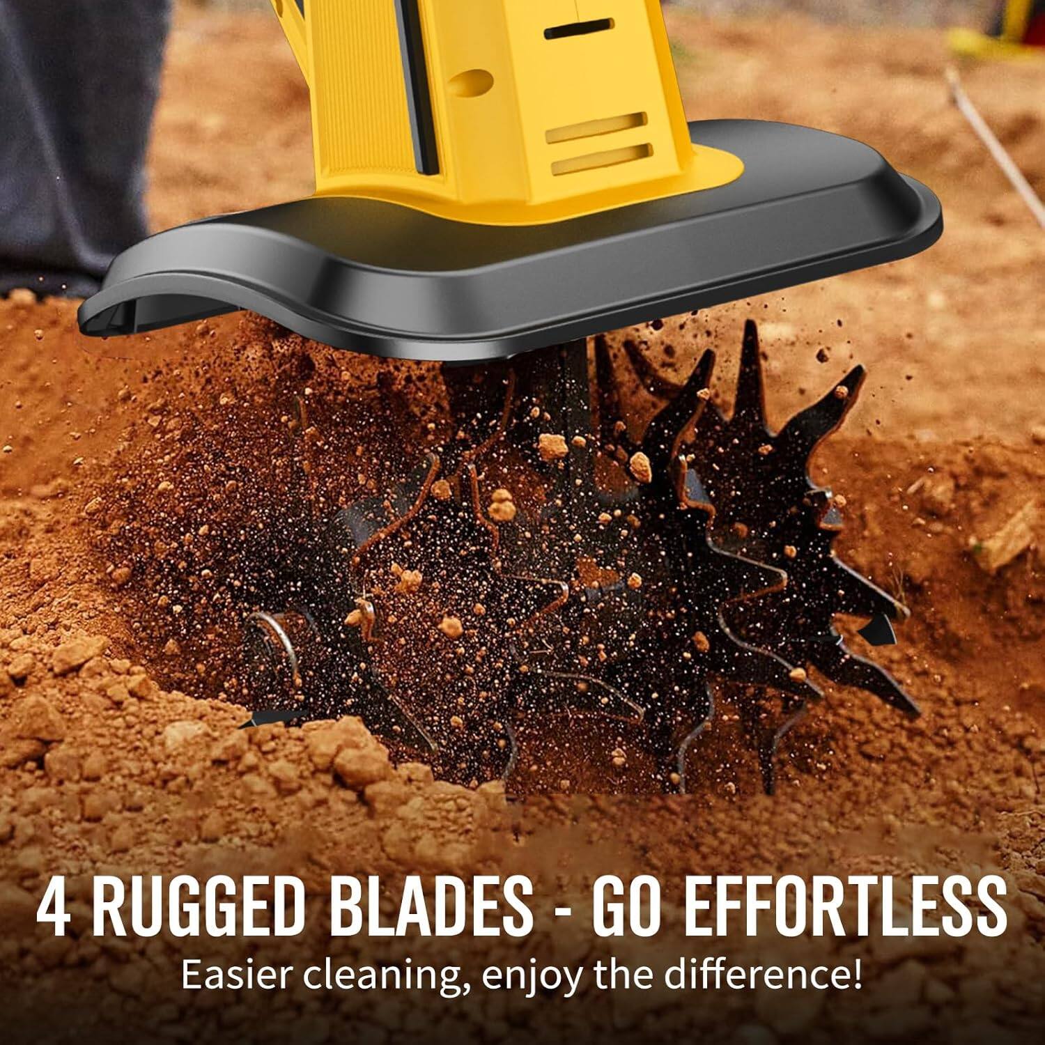 4 RUGGED BLADES - GO EFFORTLESS  
Easier cleaning, enjoy the difference!