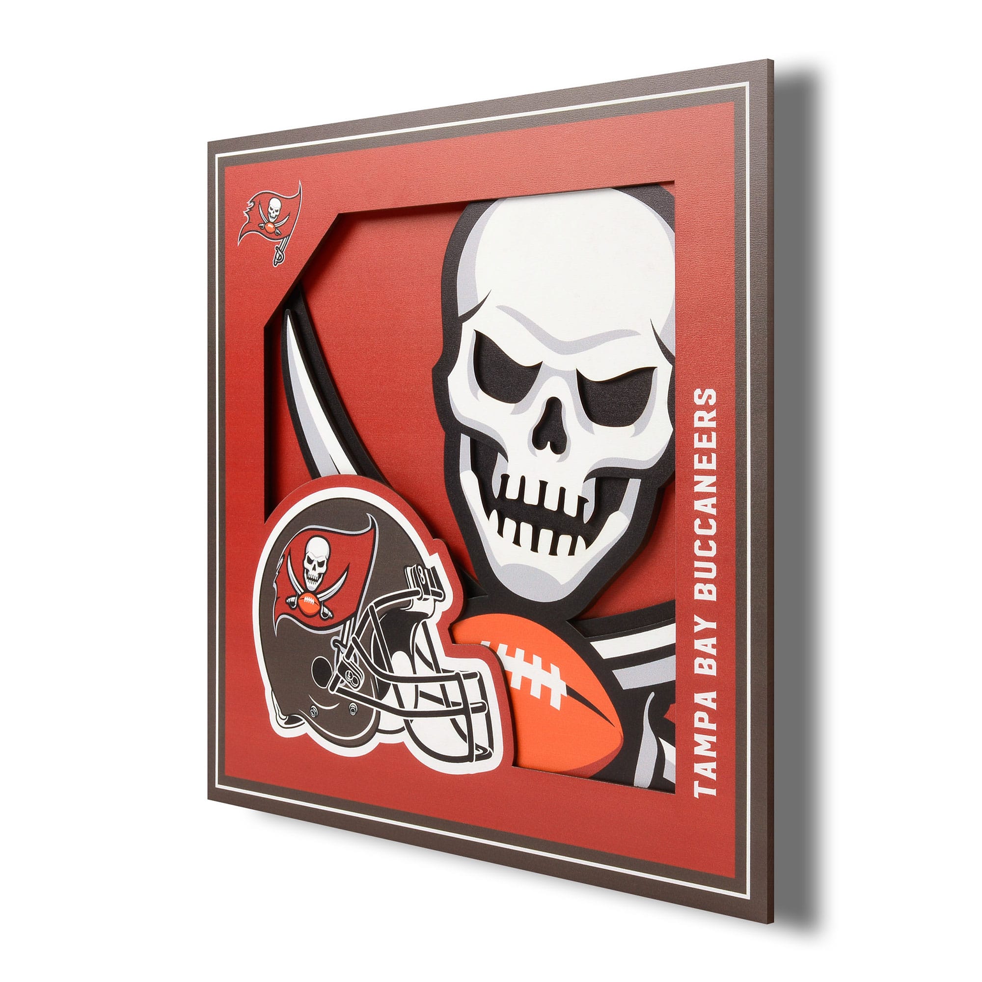 YouTheFan - Tampa Bay Buccaneers 12'' x 12'' 3D Logo Wall Art - Multicolor price history on PriceWatchPro
