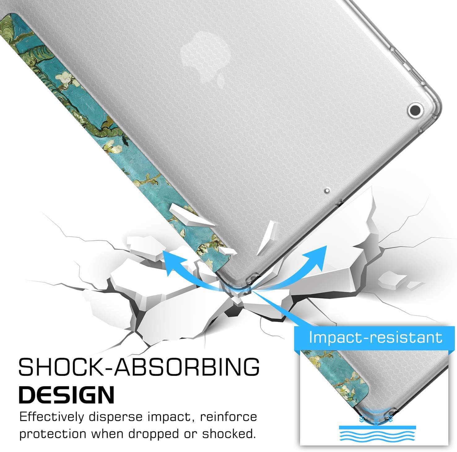 Impact-resistant SHOCK-ABSORBING DESIGN Effectively disperse impact, reinforce protection when dropped or shocked.